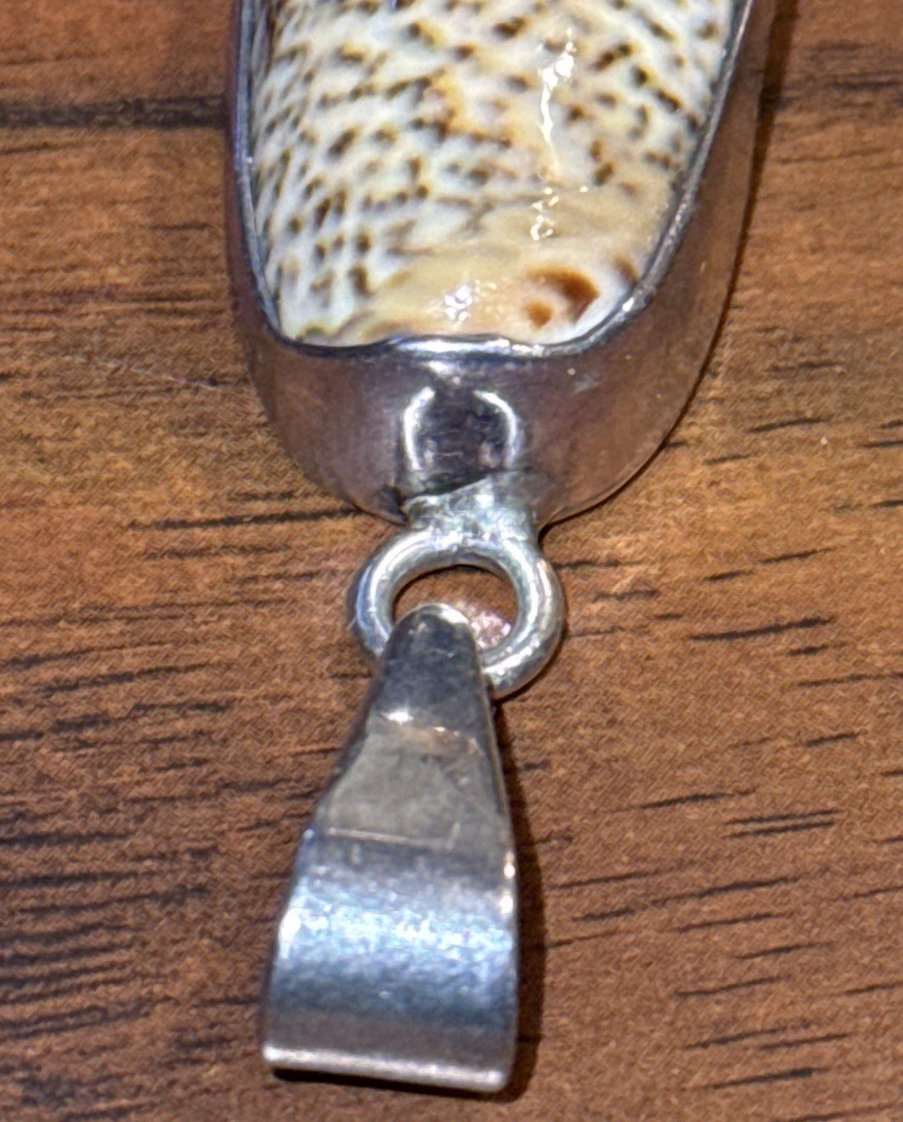 Sterling Silver Charles Albert Shell Pendant 2.25… - image 7