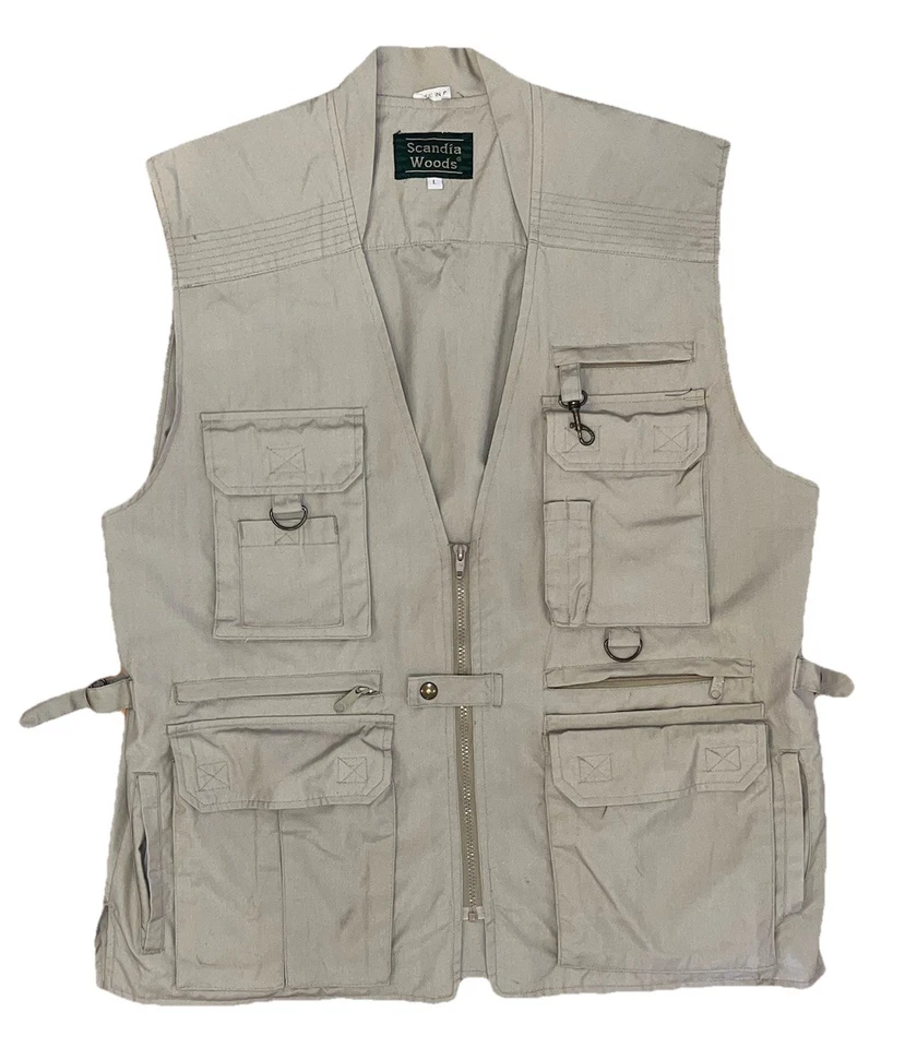 Scandia Woods Utility/Angelweste - Farbe: Khaki - Größe: Large - mehrere Taschen