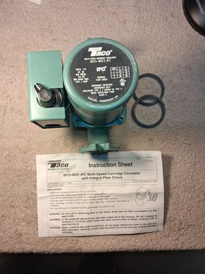 NEW Taco 0015-MSF3-IFC 3-Speed Cast Iron Circulator with IFC - 1/20HP, Green