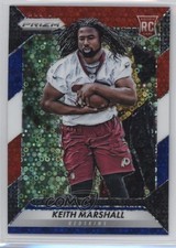 2016 Panini Prizm Rookie Red White & Blue Disco Prizm Keith Marshall #261 7a4