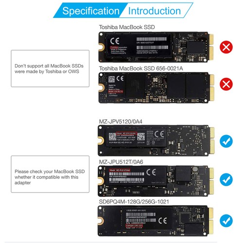 Tarjeta adaptadora SSD a M.2 NGFF para MZ‐JPV5120/0A4 MZ‐JPU512T/0A6 SD6PQ4M‐128G TPA - Imagen 6 de 6