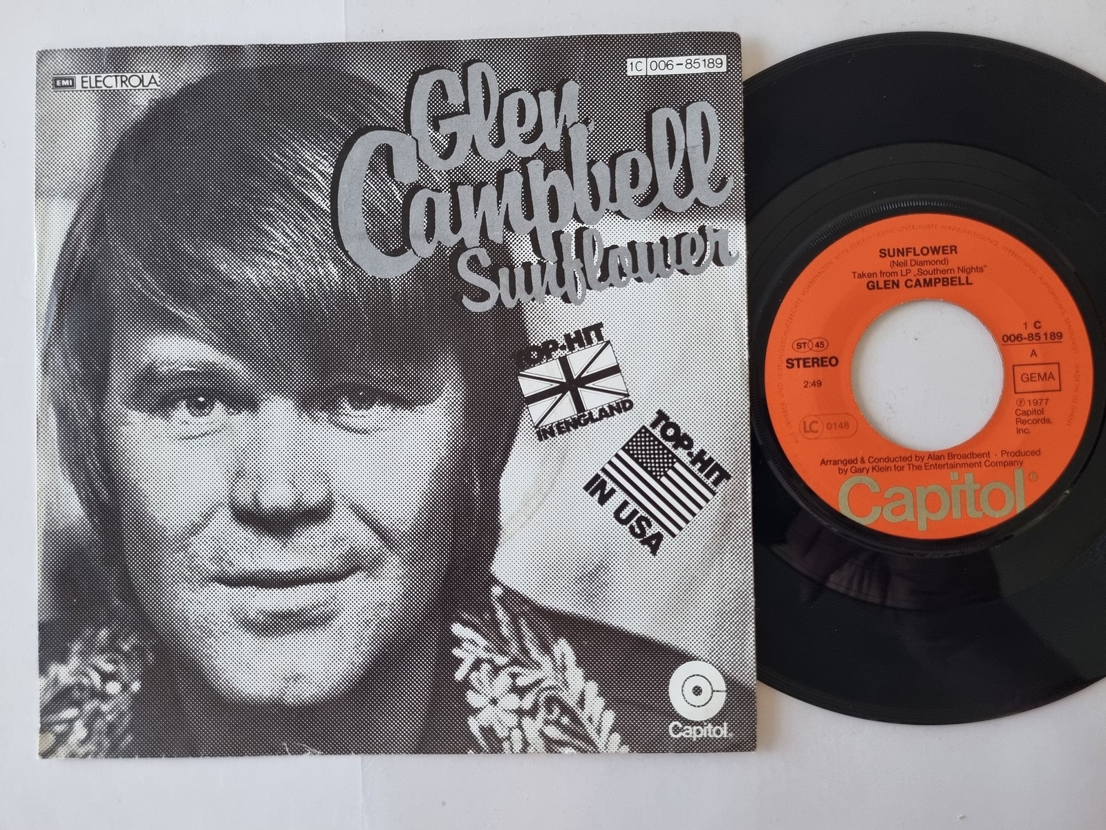 Glen Campbell - Sunflower 7'' Vinyl Germany