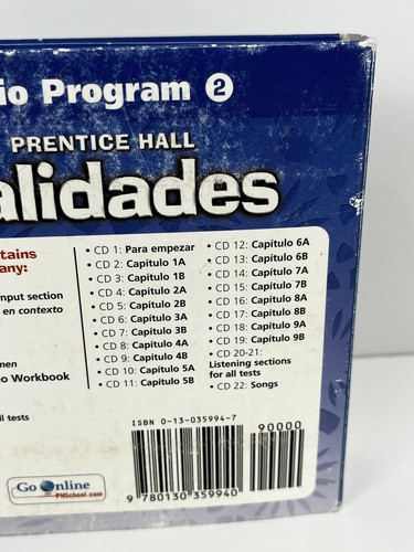 Prentice Hall Realidades Audio Program Number 2 - 22 CDs - Pearson - Spanish - Picture 5 of 22