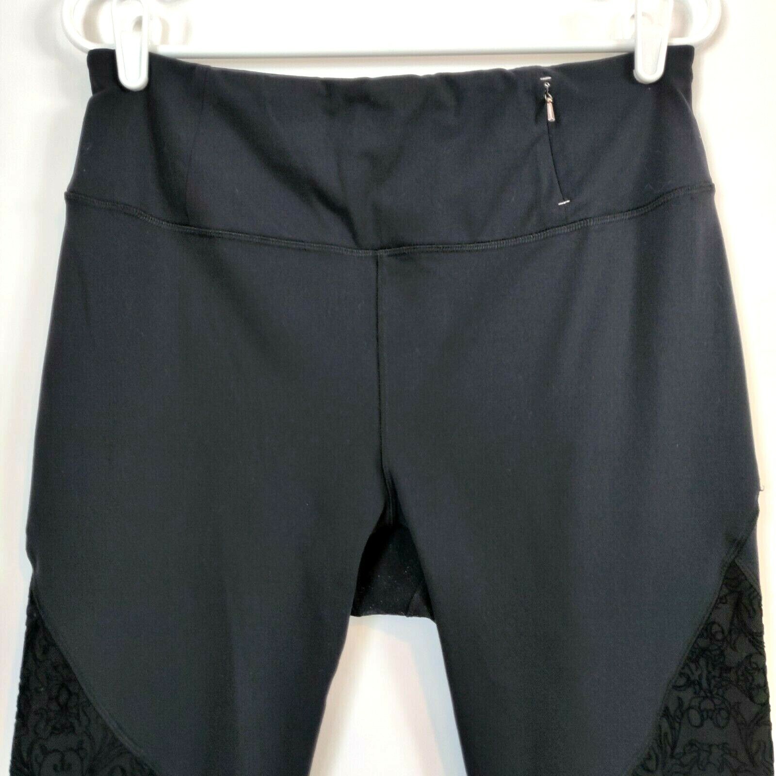 Calia Carrie Underwood Limited Edition Black Onyx Velvet Pieced Leggings Large