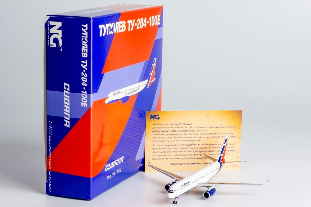 高麗航空 Ty-204-100 1/400 NG model Cubana Airlines TU-204-100E Reg : CU-T1702 NG Models 40021