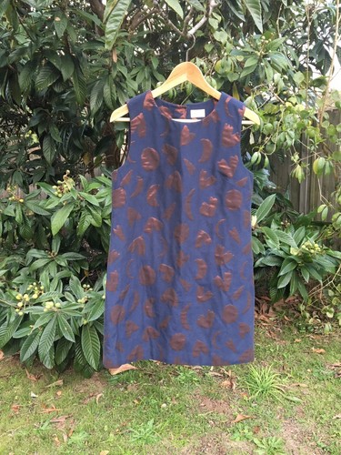 Gorman Moon Moth Navy Shift Dress 10 | eBay