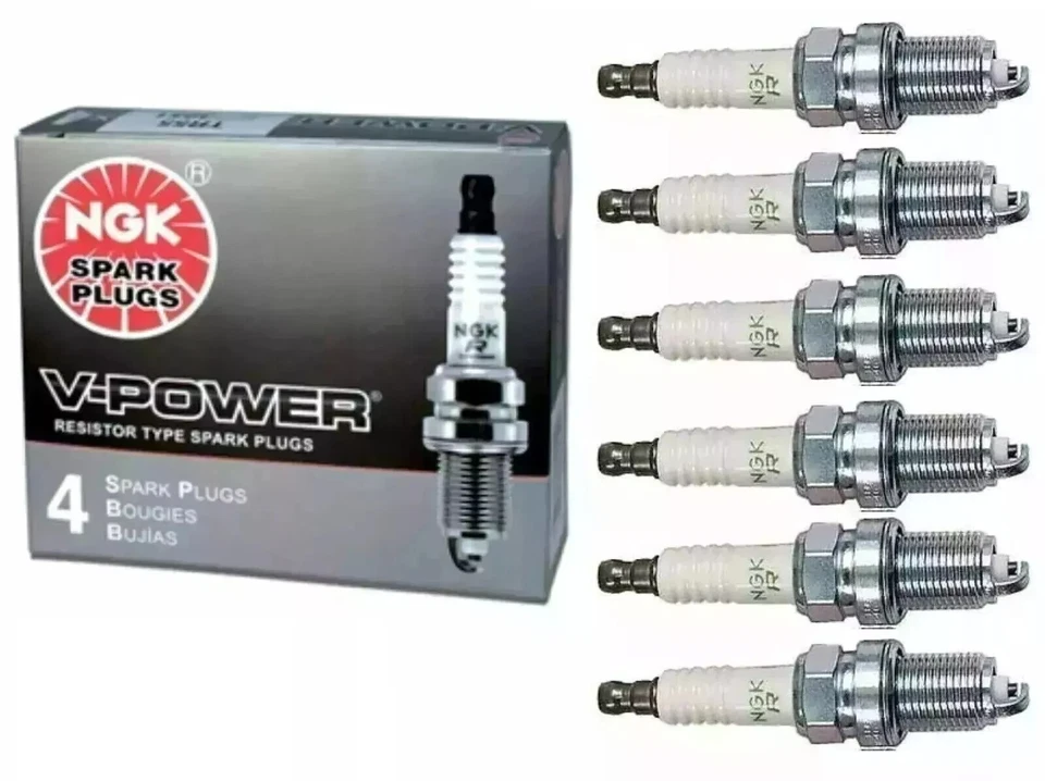 NGK "V-POWER" Spark Plugs (Set of 6) for 1999-2003 Acura TL 3.2L V6 - Image 2 of 2