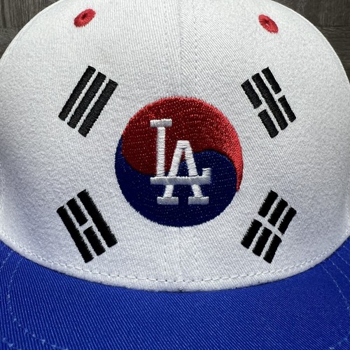 Los Angeles LA DODGERS MLB 2019 KOREAN Heritage Night Baseball Snapback Cap Hat - Picture 4 of 13