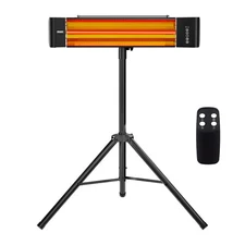 Outdoor Electric Heater, 1500W Freestanding/Wall Patio Heater with Remote Timer