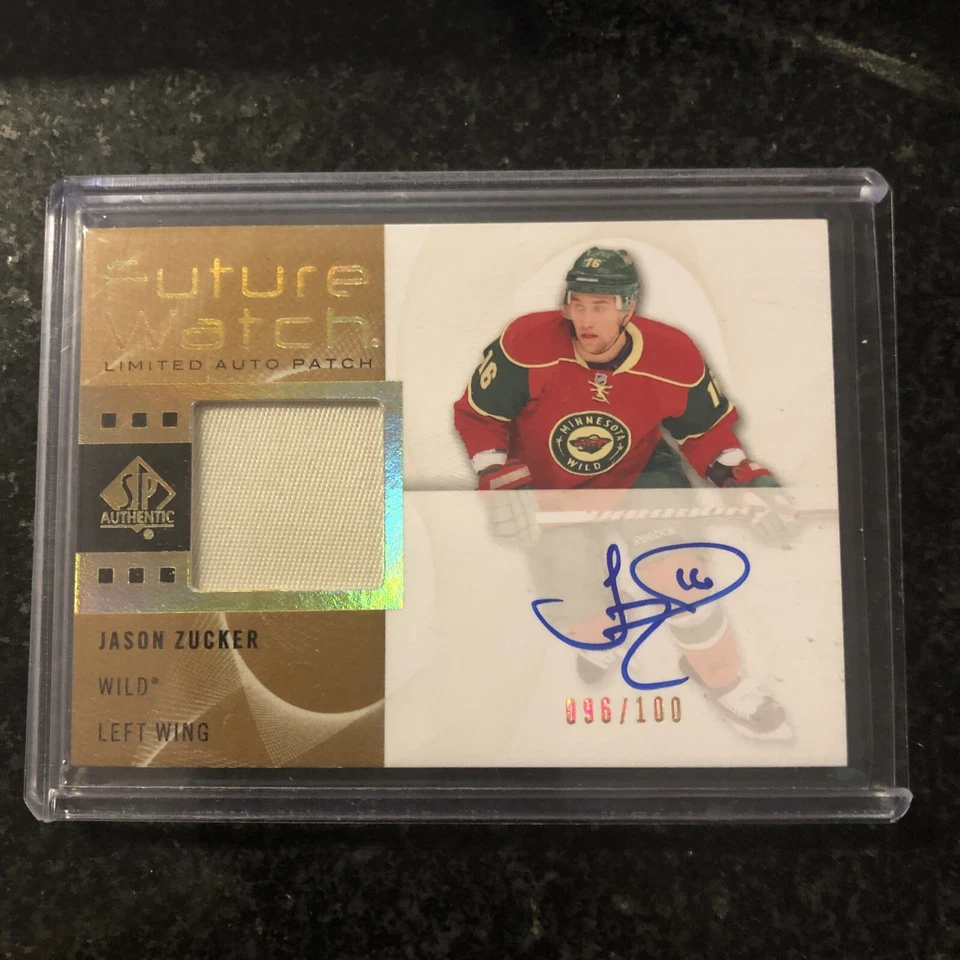 2012-13 SP Authentic Future Watch Limited Jason Zucker RPA Rookie Patch Auto RC - Image 4 of 4