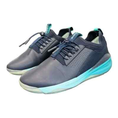 Clove Women Sz W8 Aqua Blue Fade Clarino Vegan Leather Nurse Sneakers Ombre Shoe