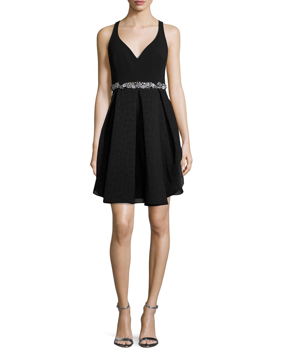 NWT Marchesa Notte Womens Cocktail Dress $645 Sz 2 Black Silk  display picture 1