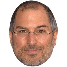 Steve Jobs Glasses Celebrity Mask, Flat Card Face, Fancy Dress Mask