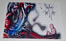 Large Pink Floyd The Wall promo 1981 Movie Gerald Scarfe Art 19"x13" RARE
