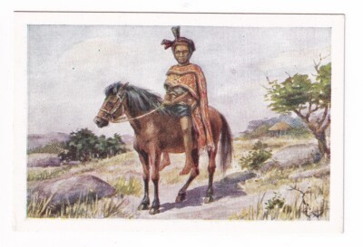 Vintage 1938 East Indies Trade Card SUMBA CHIEF Soemba Humba Hubba Suba Zuba