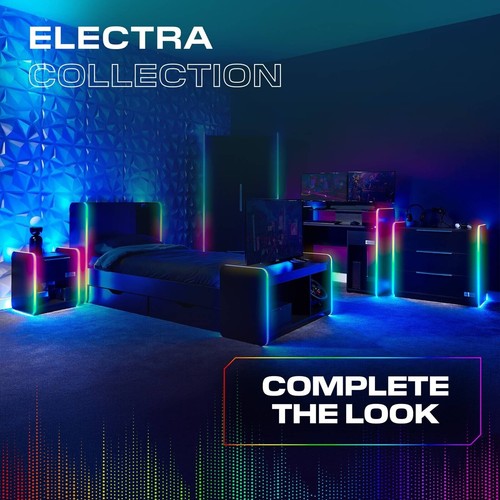 X ROCKER Electra TV Unit Stand 42" Media Centre App Controlled LED Lights Black - Picture 9 of 12