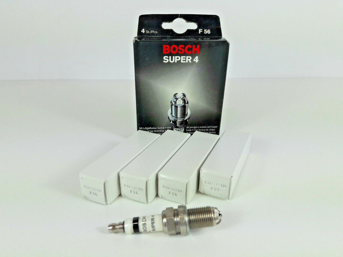 4x BOSCH SUPER 4 Spark Plug F56 for Citroen ZX 2.0L 16V Turbo 1992