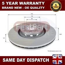 Fits Audi A4 1996-2009 VW Passat 1996-2005 Firstpart Front Brake Disc #1