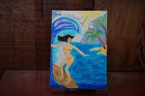 Colour Pencils / Pen Drawing Australia Beach 105 x 148mm B Ulikowska 2023 - Picture 2 of 10