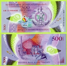 Vanuatu 500 Vatu 2017(2019) P20 UNC**New - Polymer / Commemorative