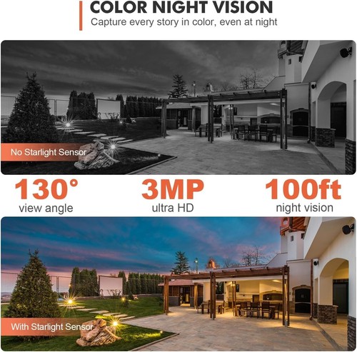 360° PTZ Security Cameras Wireless Outdoor WiFi, 2K Battery Powered Home Securit - Picture 6 of 8