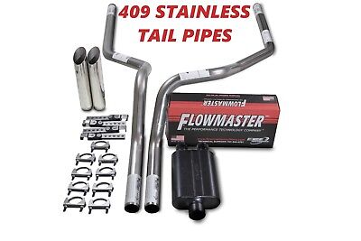 Ford F150 15-18 2.5/" Stainless Dual Exhaust Kit Flowmaster Super 44