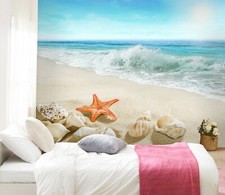 3D Wave Starfish S812 Wallpaper Mural Self-adhesive Removable Sticker Kids Pa