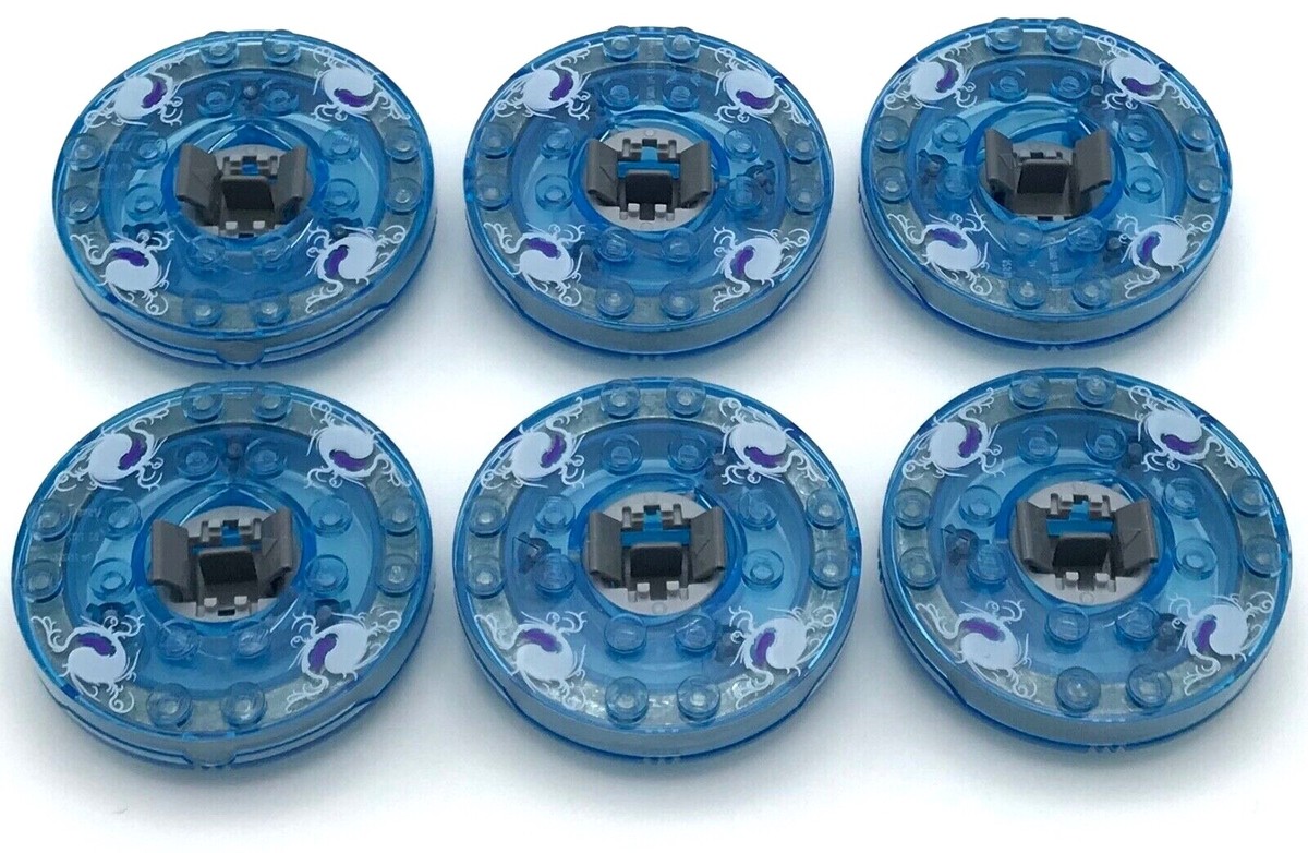 Lego 6 New Spinners Transparent Blue Ninjago Battle Pieces 2 x 2