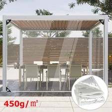 Telo PVC Trasparente con Occhielli Impermeabile per Serra Balcone Gazebo IT