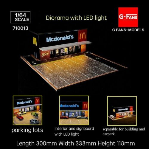 1/64 Diorama Auto Garage Modell Stadtauto Parkplatz Kulisse Display Szenenmodell - Bild 9 von 155