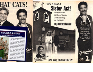 news host Geraldo Rivera -  35 separate, original clippings pages lot