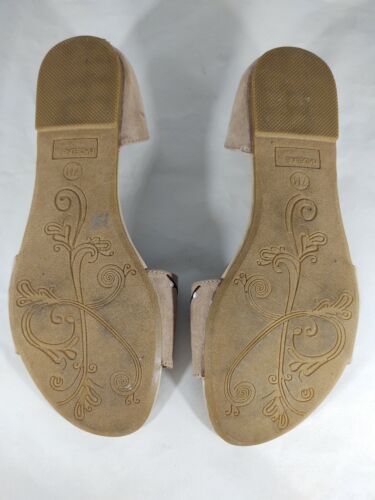 Hellbraune MADELINE STUART Slipper Sandalen mit Blumenprint Gr. 7 - Bild 3 von 5