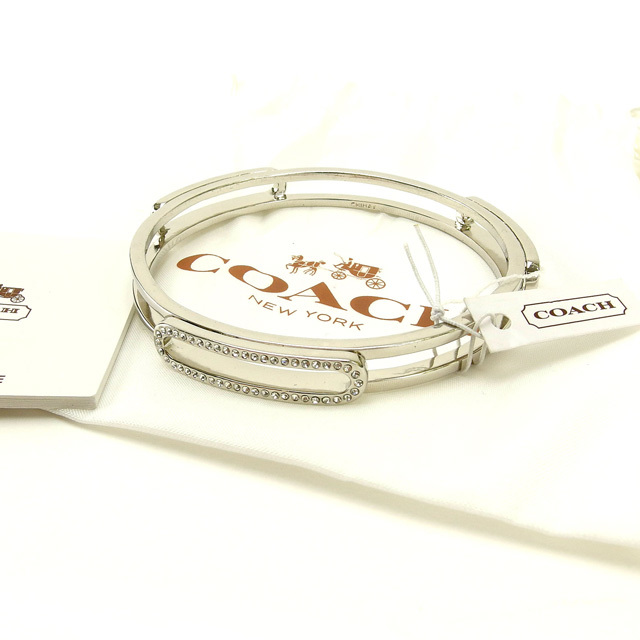 silver coach bangle bracelet