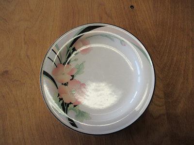Sango JOLIE 253319 Salad Plate 7 5/8'' Lg Pink Flowers 1 ea    8 available
