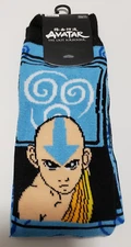 Nickelodeon Avatar The Last Airbender Aang Blue Socks Size 10-13 Bioworld New