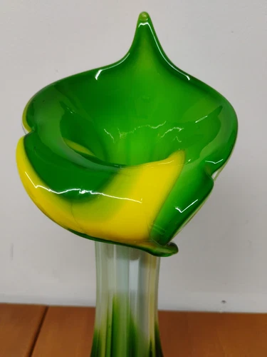 Vintage Jack In The Pulpit, Calla Lilly Vase, Murano Style 11 3/4"