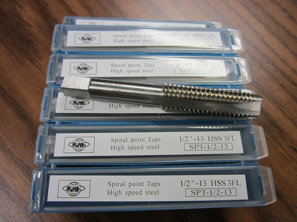 CME Spiral Point Taps 1/2"-13 plug 3flt 10pcs HSS H3 #SPT-1/2-13--new