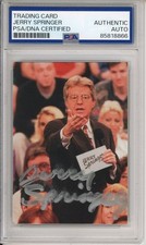 1998 Comic Images Promo Card Jerry Springer Show Signed RC Card PSA DNA COA