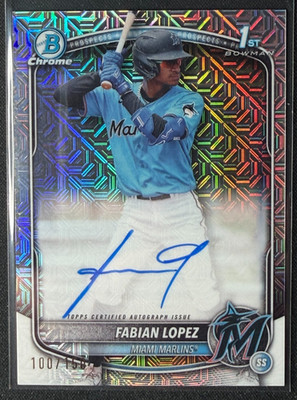2025 Bowman Chrome 1st Fabian Lopez HTA Choice Auto /150