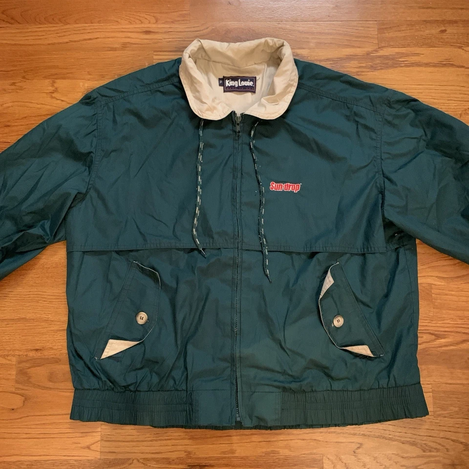 Vtg Sun Drop Windbreaker Mens Jacket Soft Drink Soda Nascar Racing Full Zip XL - Image 4 of 4