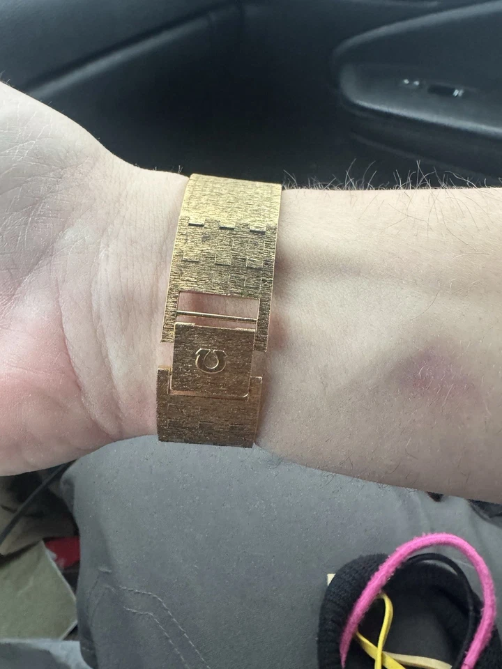 OMEGA Vintage Swiss Gold Plated Mesh Band 1980s Men’s Watch - Image 4 of 4