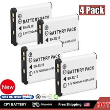 4Pack Camera Battery Replace for Nikon EN-EL19 Nikon Coolpix S3300 Coolpix S3400