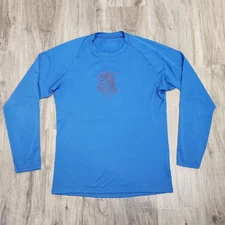 Patagonia Men's Small Lightweight Base Layer Blue Long Sleeve Shirt Native