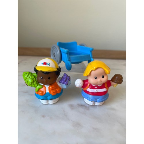 Vintage Fisher-Price Eddie and Michael Baseball Fishing Summer Themed Toys