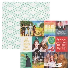 P-2081E 12 Double Sided Scrapbook Papers, Wizard of Oz Tags 15-Pack