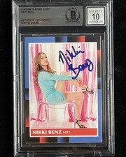 Nikki Benz Signed Custom Trading Card Beckett Encapsulated Autograph Grade 10