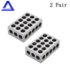 2-4-6 Blocks 23 Holes Matched 2 Pair Ultra Precision .0002" Machinist 246 Jig