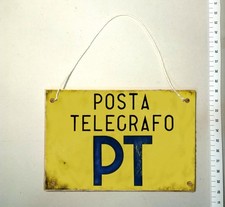 TARGA recente riproduzione ufficio postale poste lettere telegrafo francobollo