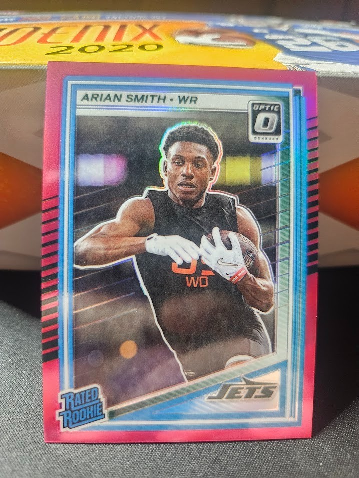 2025 Donruss Optic #285 Arian Smith Pink Rated Rookie RC New York Jets NFL