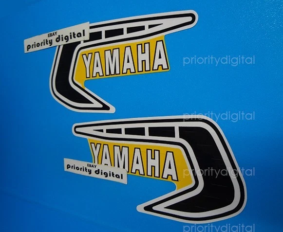 1981 Yamaha YZ60 2pc perforated tank graphics 81' decals stickers kit MX YZ 60 Foto 2 de 2